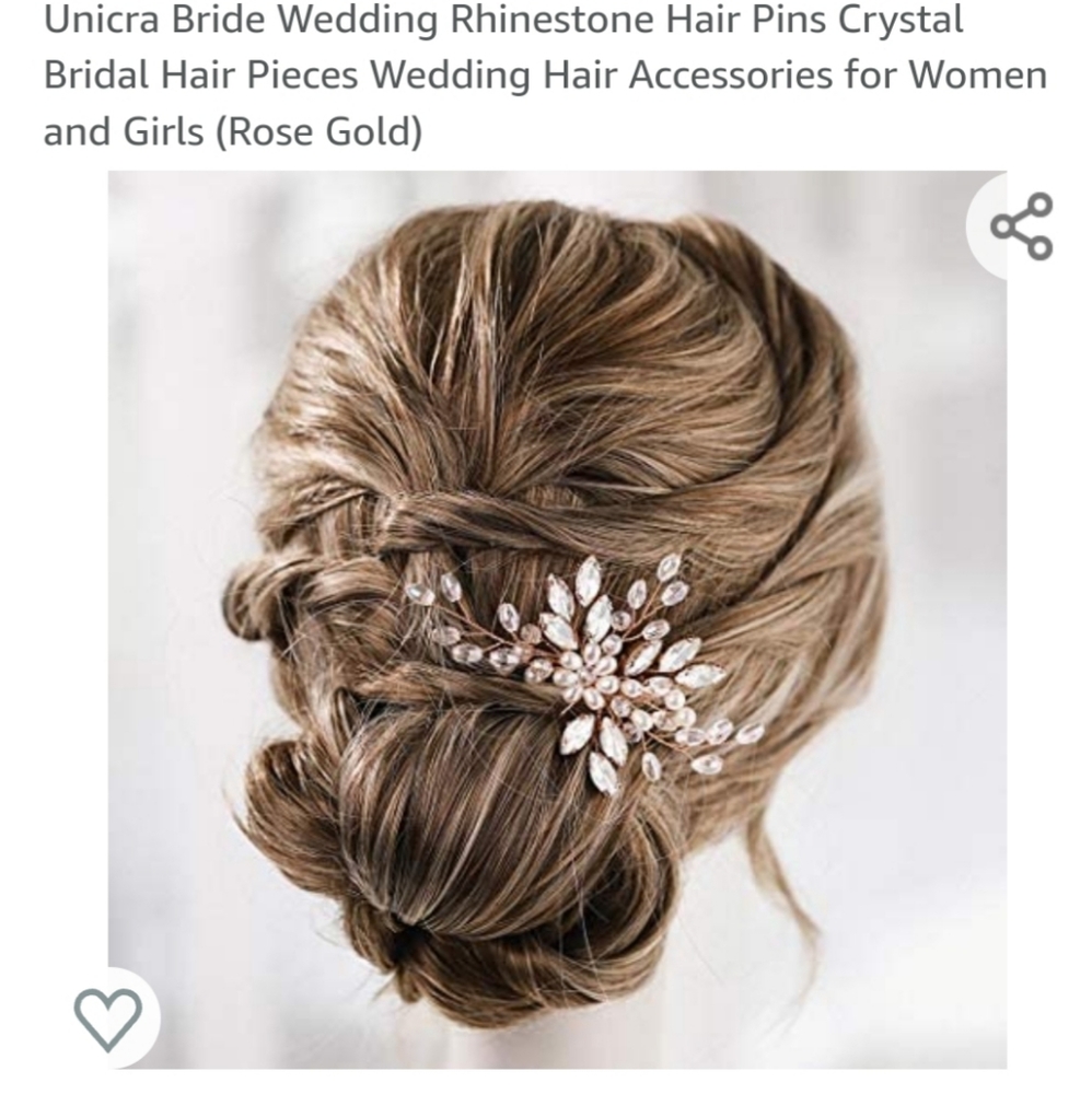 Rose gold hair barrette set